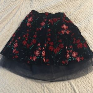 Rose Velvet Tulle Skirt girl.